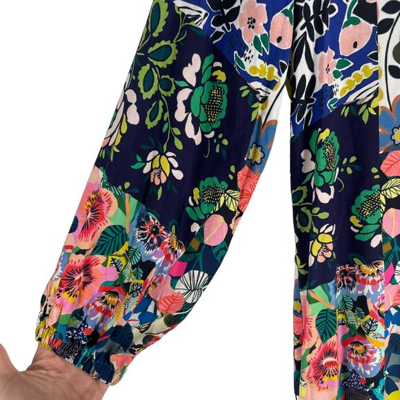 Johnny Was Puff Sleeve Maxi Dress Swim Cover Up Layla Print Size XS - Picture 11 of 13